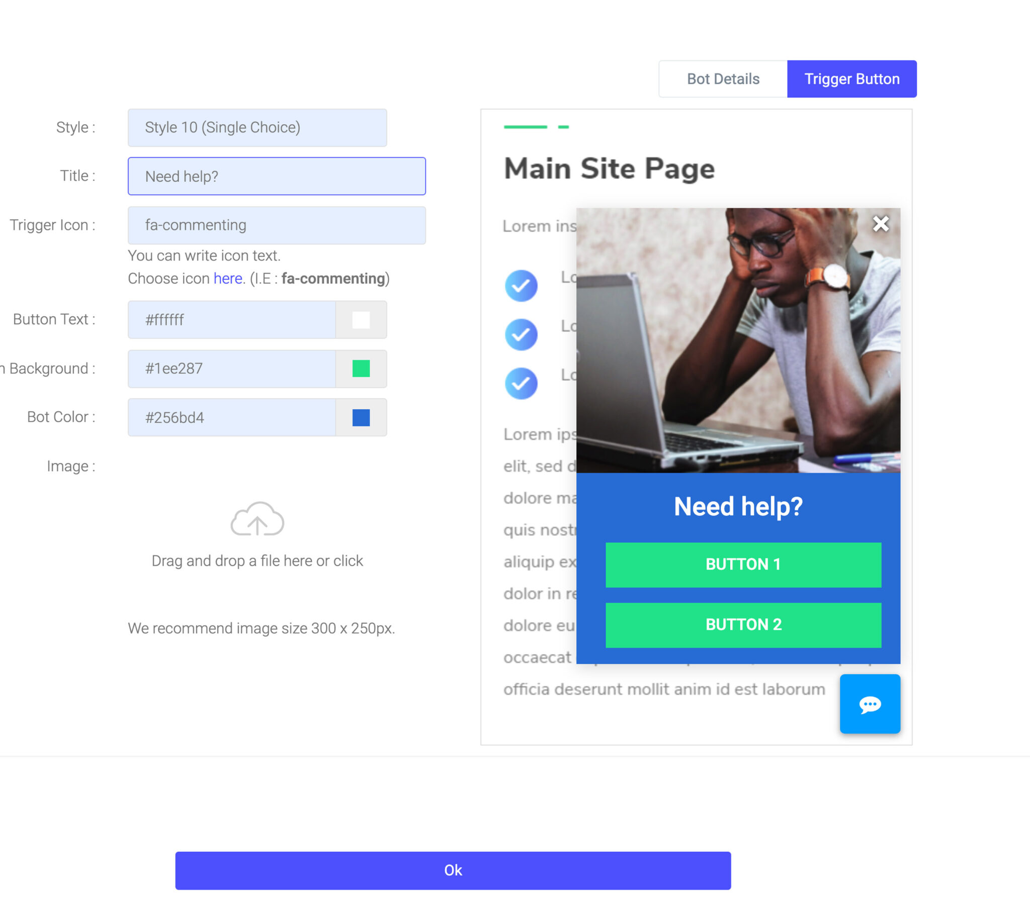 settings3 scaled chatbot triggering rules Defining triggering rules for your Leadoo ChatBot