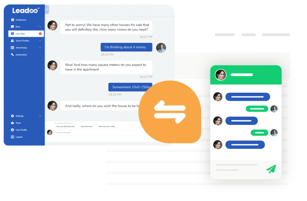 Chatbot combines with livechat