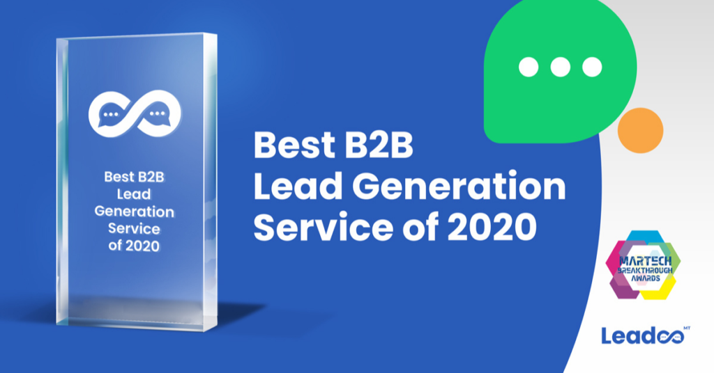 Leadoo best b2b lead generation service Martech Breakthrough Awards