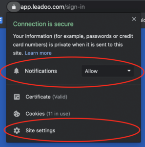 pasted image 0 6 how to enable browser notifications How to enable sound settings for your Leadoo notifications?