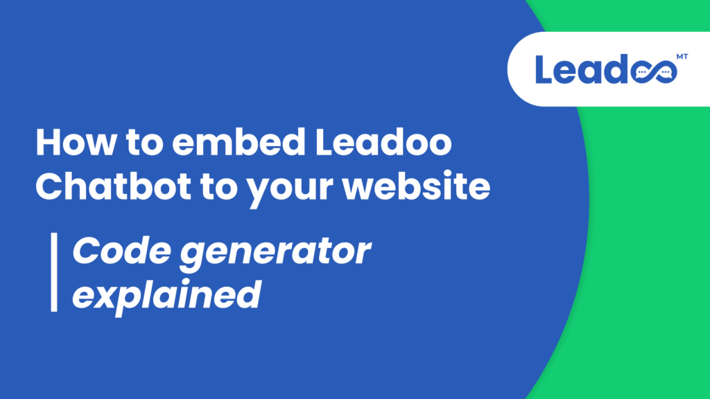 How to embed Leadoo Chatbot to your website code generator explained.00 00 00 00.Still001 how to embed leadoo chatbot How to embed Leadoo Chatbot + code generator explained