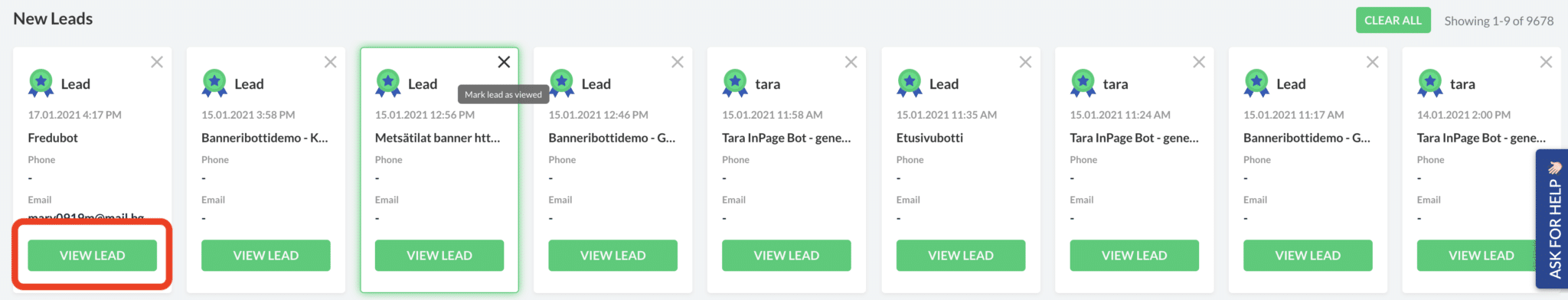 Screenshot 2021 01 18 at 10.39.09 1 how to use leadoo dashboard Understanding the Leadoo dashboard