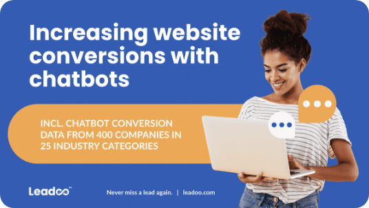 increasing website conversions with chatbots report featured image leadoo Leadoo – Missa aldrig ett lead igen
